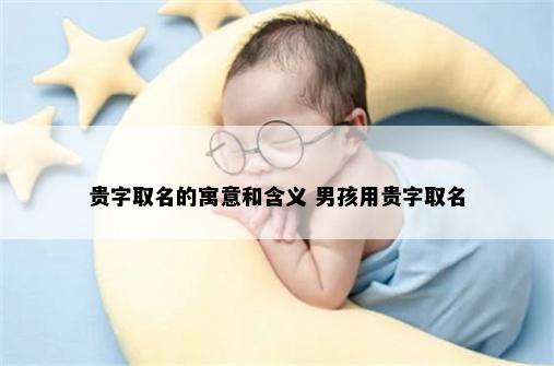 贵字取名的寓意和含义 男孩用贵字取名